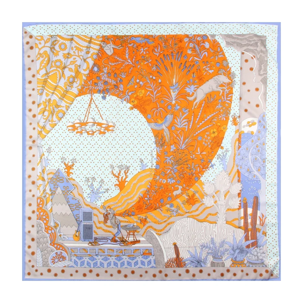 

Ручной скрученный вручную саржевый шелковый шарф, женский концертный принт, квадратные шарфы, накидки, загнутые платки, женская бандана, хиджабы 90 см