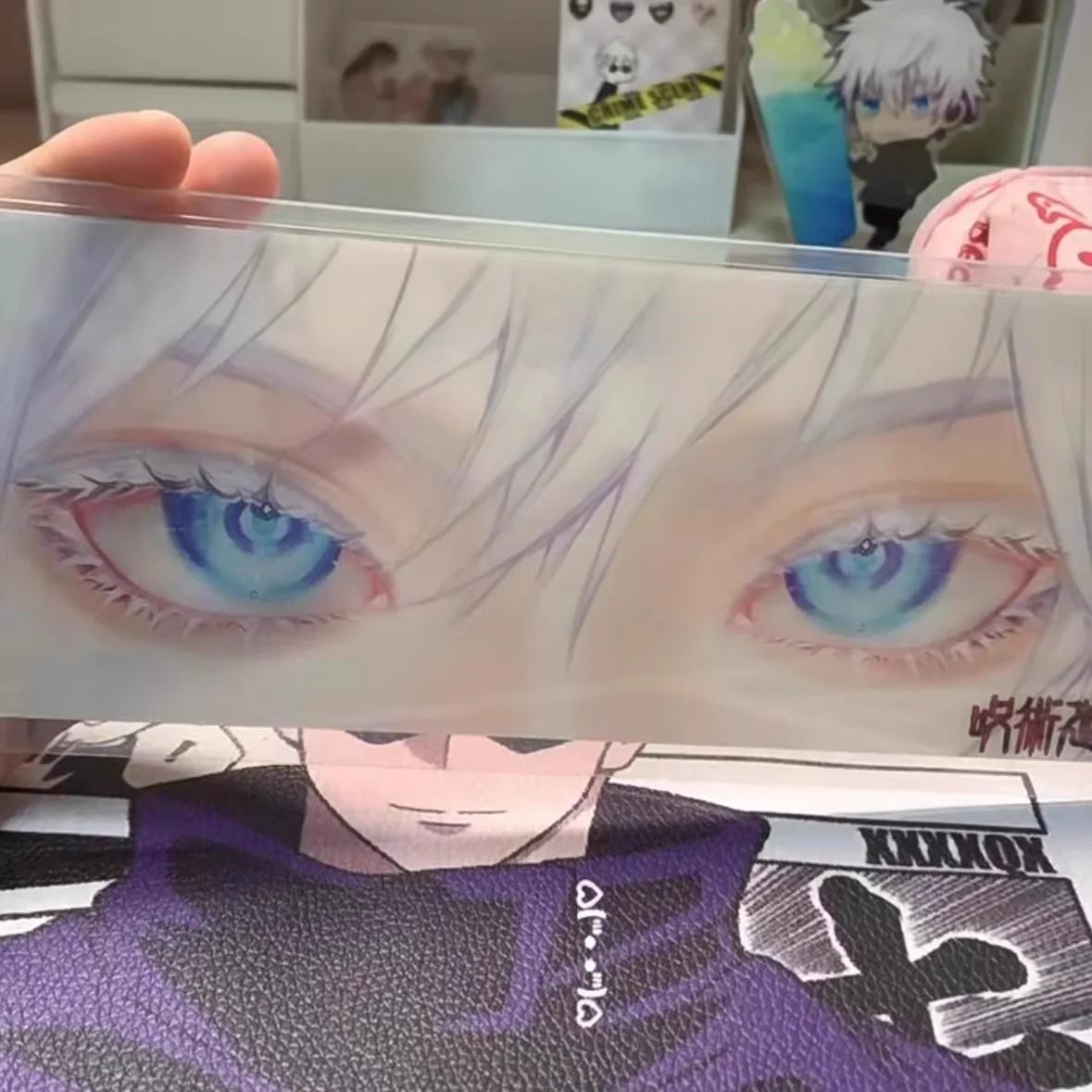 

Anime Jujutsu Kaisen Satoru Gojo Cosplay The pupil of heaven raster card Transparent eye strips Ambitus