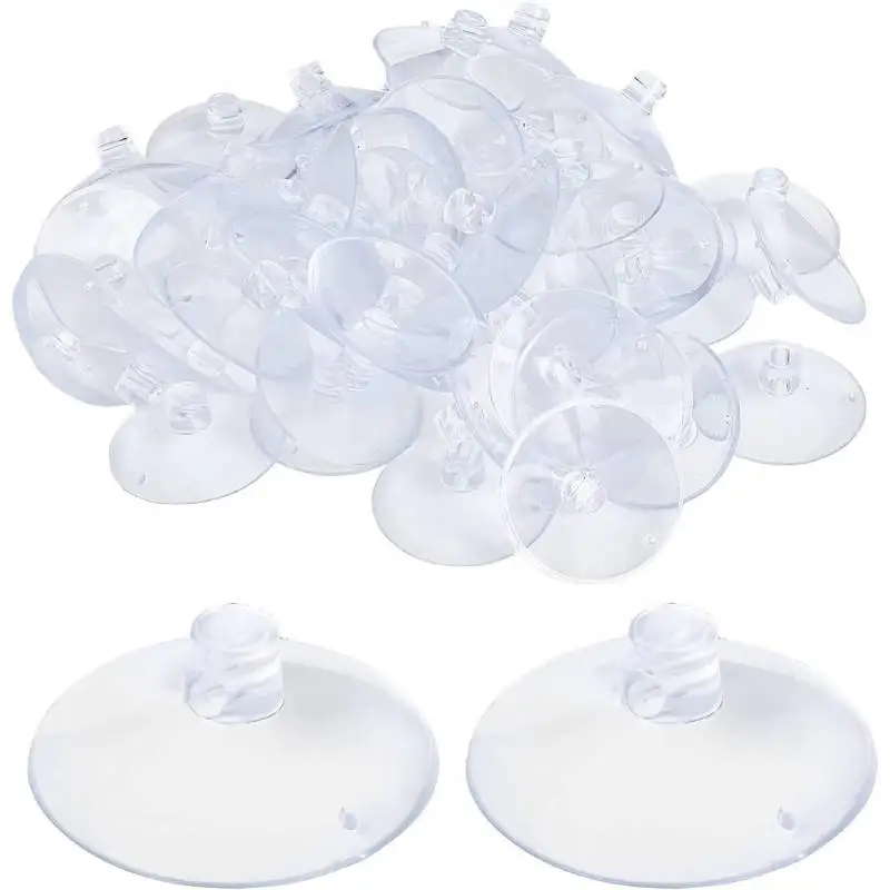 10pcs Plastic Suction Cup 3/4/5cm Small Aquarium Sucker Pad with Holes for Kitchen Wall Bathroom Hanging Shower Fish Tank Plants