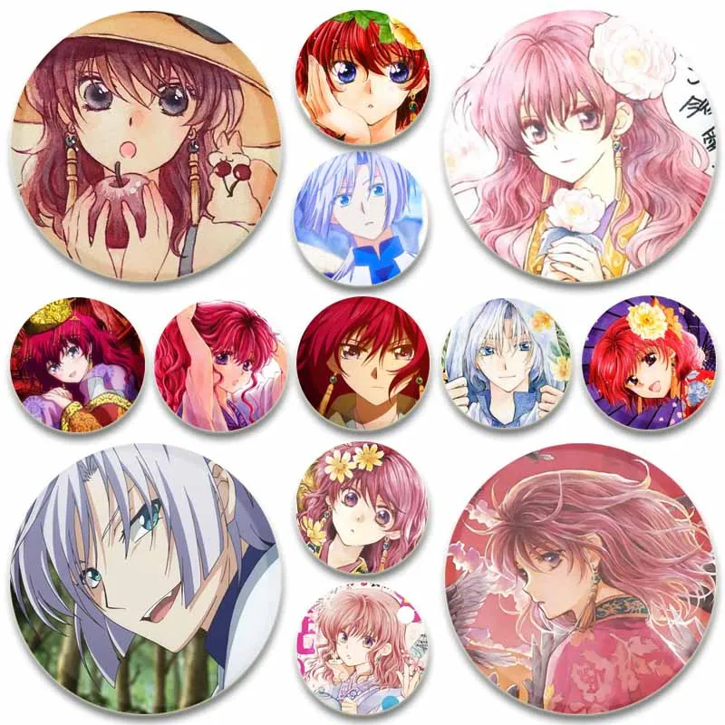 32/44/58mm Yona of The Dawn Brooches for Backpack Anime Figure Lapel Pins Cartoon Cosplay Badge Accessories Clothes Decoration