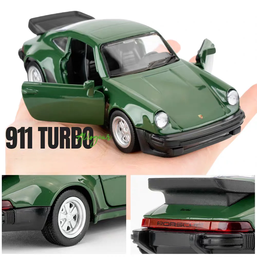 Simulazione Diecast & Toy Vehicle Porsche 911 Turbo 1978 Retro Classic Supercar RMZ città 1:36 Modello di auto in lega Regali per i bambini