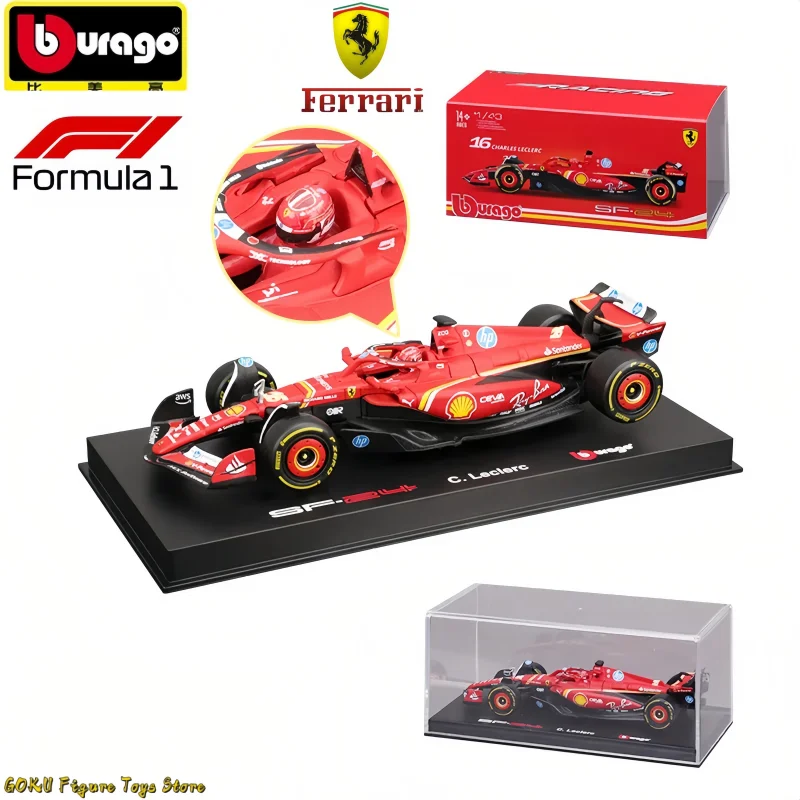 Bburago F1 1:43 페라리 SF-24 합금 미니어처 다이캐스트 모델, 포뮬러 1 레이싱 합금, 럭셔리 차량 장난감, F1 자동차, 어린이 생일 선물