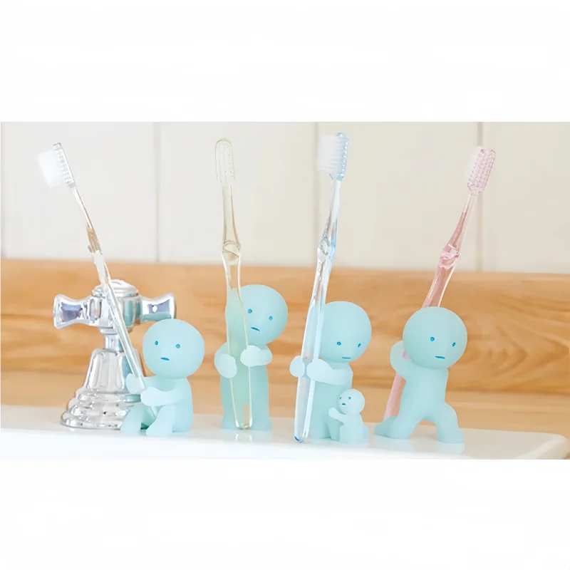 Original Smiski Luminous Doll Model Blind Box Ornament Put Toothbrush Holder Storage Cute Corner Jun Elf Collecte Children Gifts