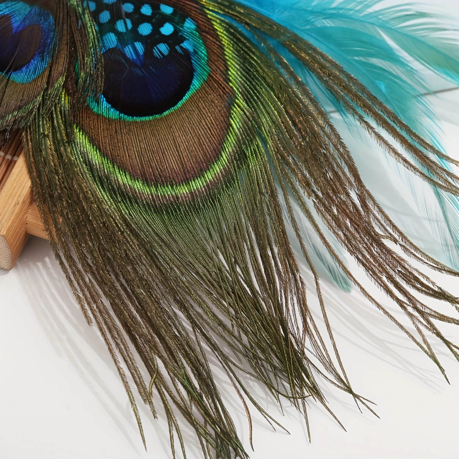 European and American ball headwear - bride headwear hair clip - peacock feather hair accessory for women