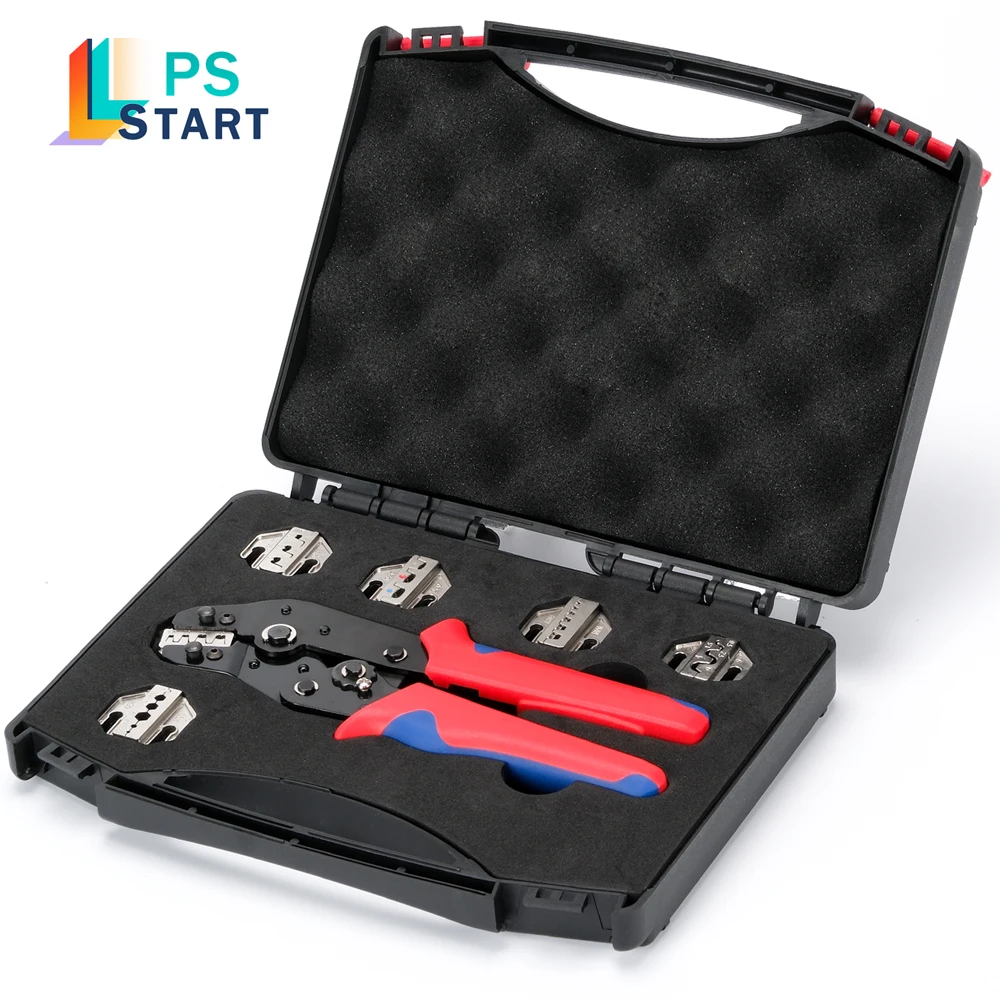 SN58B-QC 퀵 체인지 버튼 시스템 크림핑 플라이어 키트 휴대용 핸드 크림퍼 도구 세트 5세트의 죠 포함 03H/02C/-6/2546B/06WF