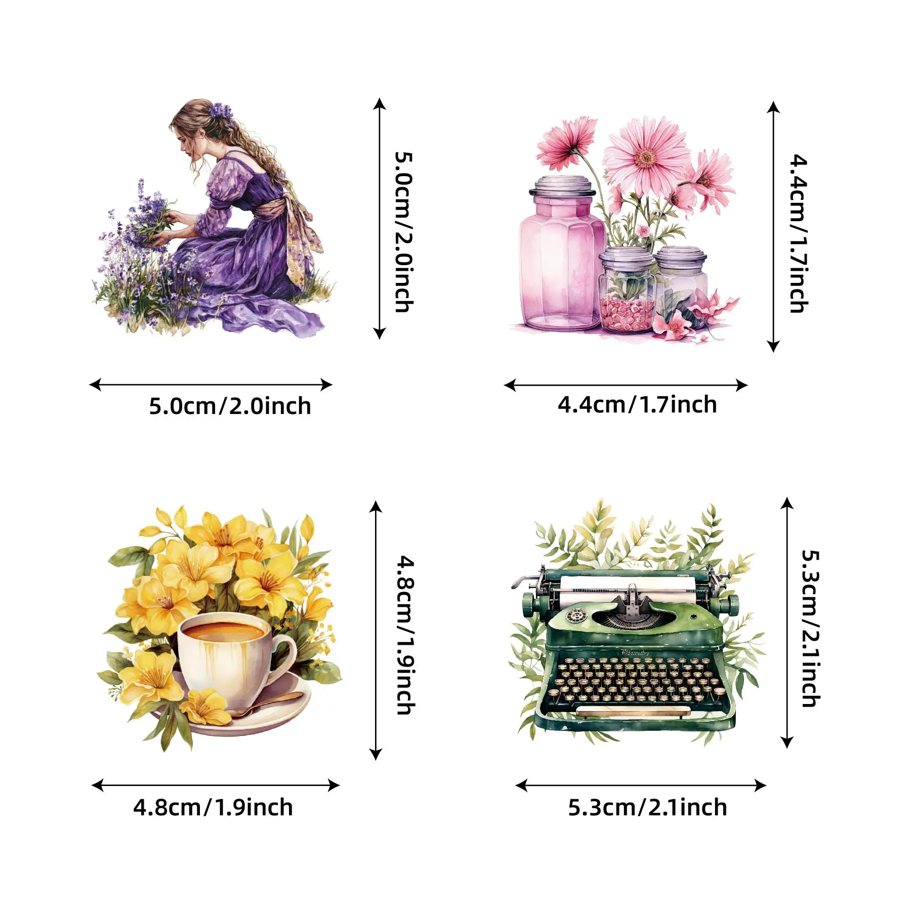 50 قطعة ملصقات سلسلة الرجعية الشارات الملونة لمذكرات غير المرغوب فيه مجلة زجاجة ماء الكمبيوتر المحمول الهاتف الديكور سكرابوكينغ لوازم