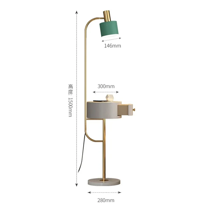 Imagem -06 - Simples e Moderno Lâmpada de Assoalho para Mesa Chá Sala Estar Sofá Quarto Estudo Suporte Lâmpada Nordic Ferro Arte Gaveta Luz Led Lâmpadas Verticais