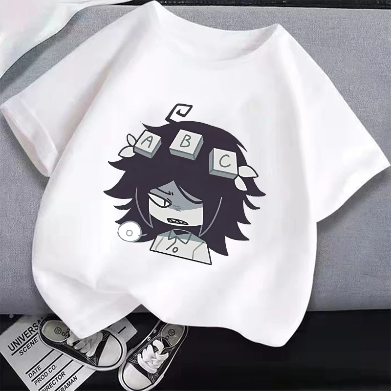 Basics in Behavior Children T-shirt Anime Cartoon Printed Pullover Summer Casual Comfort Loose Top Harajuku Clothes Kids Gifts