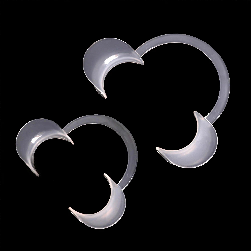 // 2Pcs Dental C-shape Cheek Retractor Lip Mouth Opener Intraoral Dentist  Tool For Tooth Whitening Transparent