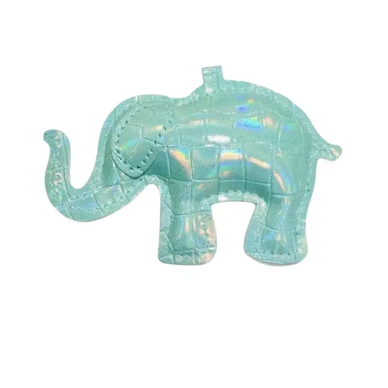 Niedlicher Elefanten-Schlüsselanhänger mit holografischem Krokodilmuster, aus PU-Leder, zur Dekoration von Rucksäcken, ein Geschenk für Tierliebhaber. – Detail 7