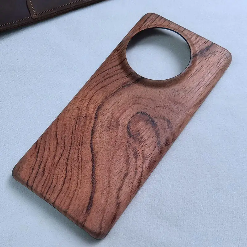 

Natura Full Wood Phone Case For Vivo X90 Pro+ Walnut Wooden Coque Luxury Bamboo Wood Phone Hard Cover