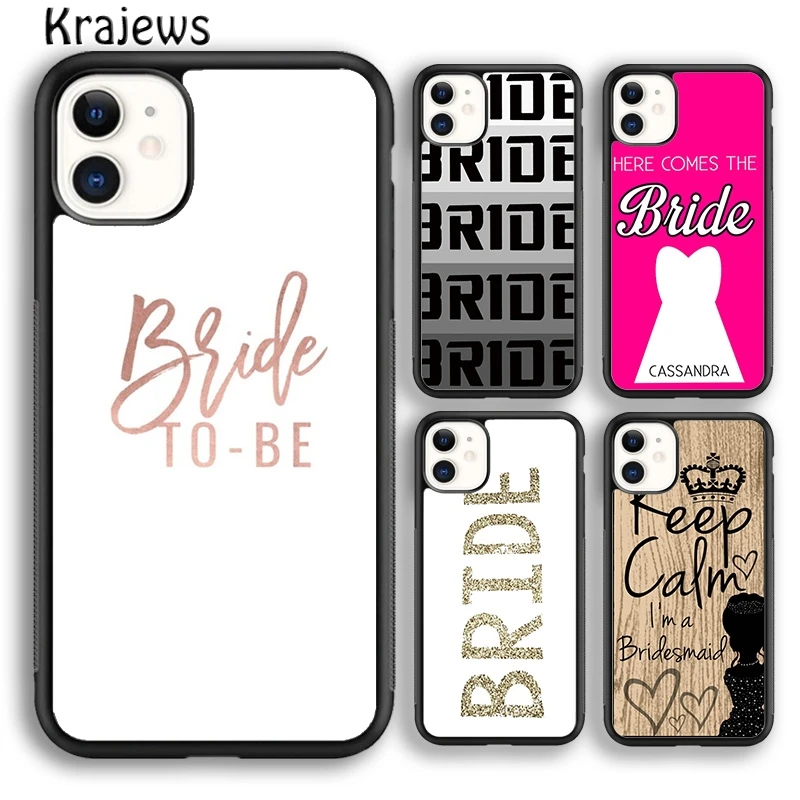 Krajews Personalised Wedding Bride groom Name Phone Case Cover For iPhone 16 15 14 plus XS XR 11 12 mini 13 pro max