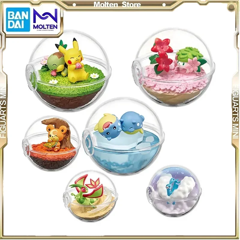Pokemon Re Ment Terrarium Collection Figures Pikachu Altaria Toy Cute Transparent Model Kids Holiday Toys Gifts Anime Decor
