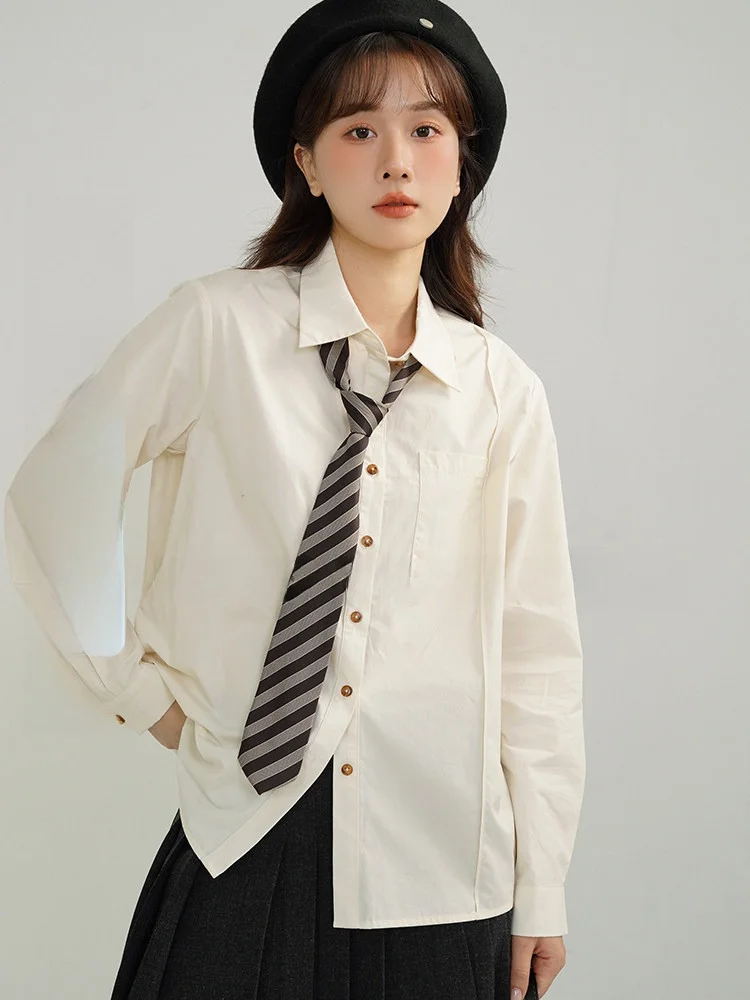 

Комплект из вышитого свитера и юбки с высокой талией Ele Long Sve для женщин, в студенческом стиле, модный костюм