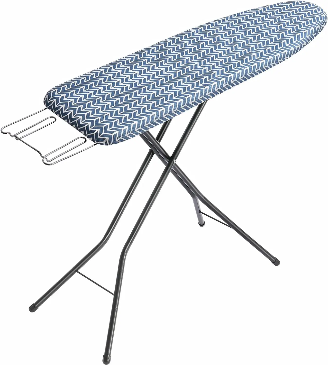 

Full Size Adjustable Height Ironing Board with Iron Rest, Foldable Design, Thick Padding & Sturdy Metal Legs in Blue