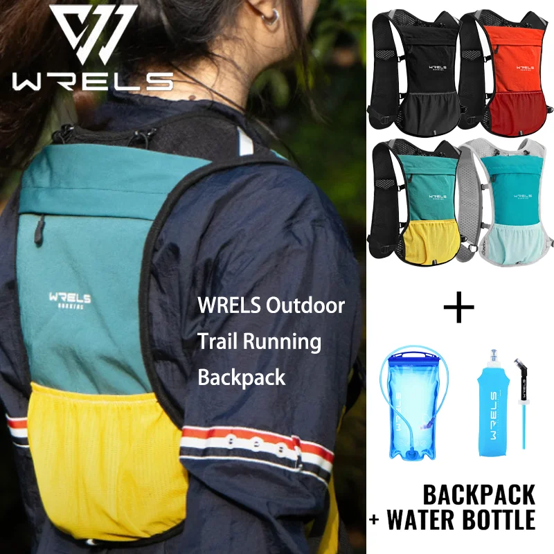 WRELS Outdoor Trail Running Backpack Ultralight Women Men Hiking Cycling Marathon Jogging Vest Lightweight Water Chest Pack