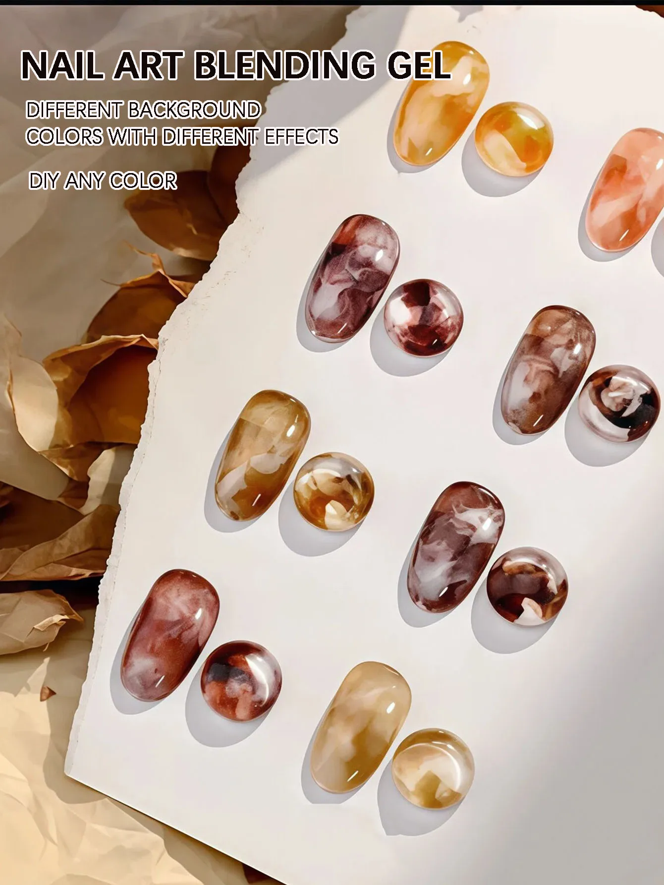 جل مزهر للأظافر 10 مل، جل فعال لوزع الزهر، سهل الاستخدام لتصميم فن الأظافر يتراكب بالغراء الملون #4