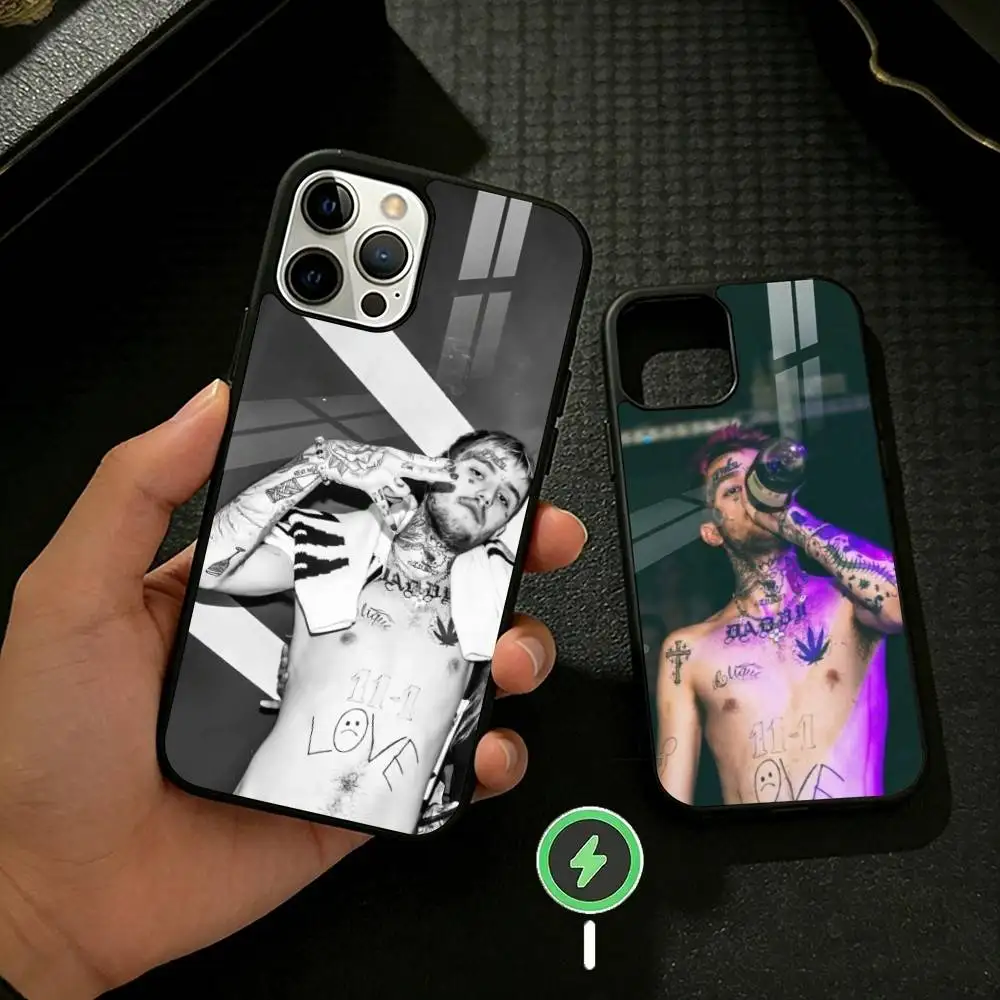 

Lil Peep Star Shopping Phone Case For iPhone 17 16 15 14 13 12 Pro Max Plus for Mirror Wireless Magnetic Cover