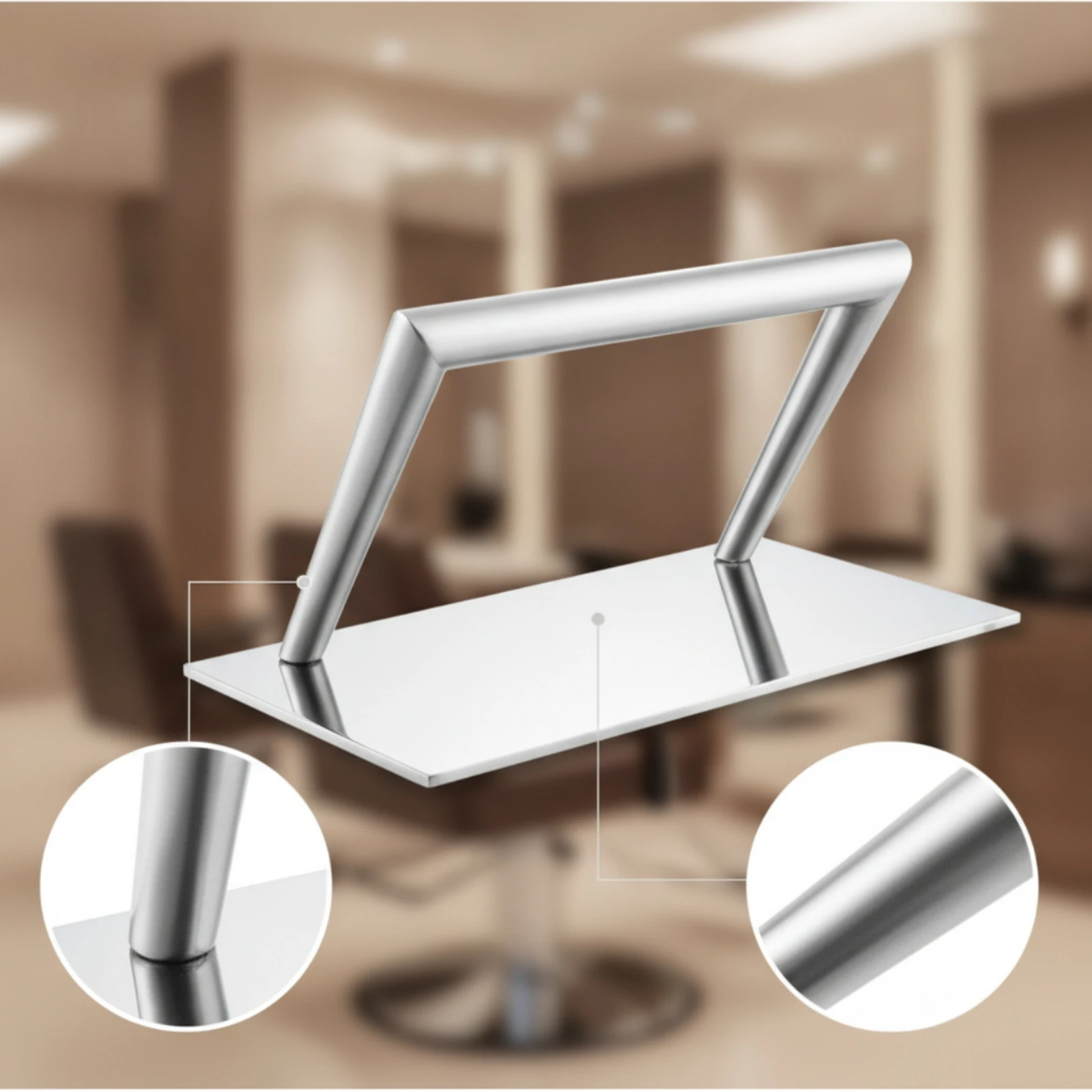Salon Chair Footrest Stainless Steel Barber Chair Footrest Foot Plate Replacement Hardware Universal for Hairstylists - view 4