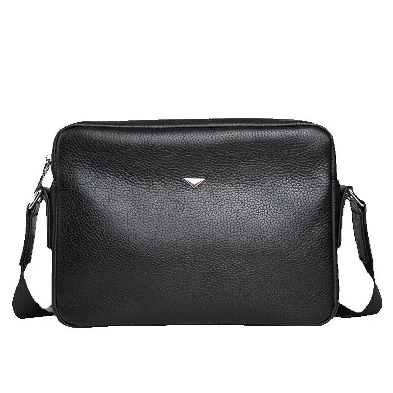 New Single Shoulder Genuine Messenger Luxury Leather Briefcases Men's Casual Crossbody Fashion Top Layer Cowhide Satchel Bag