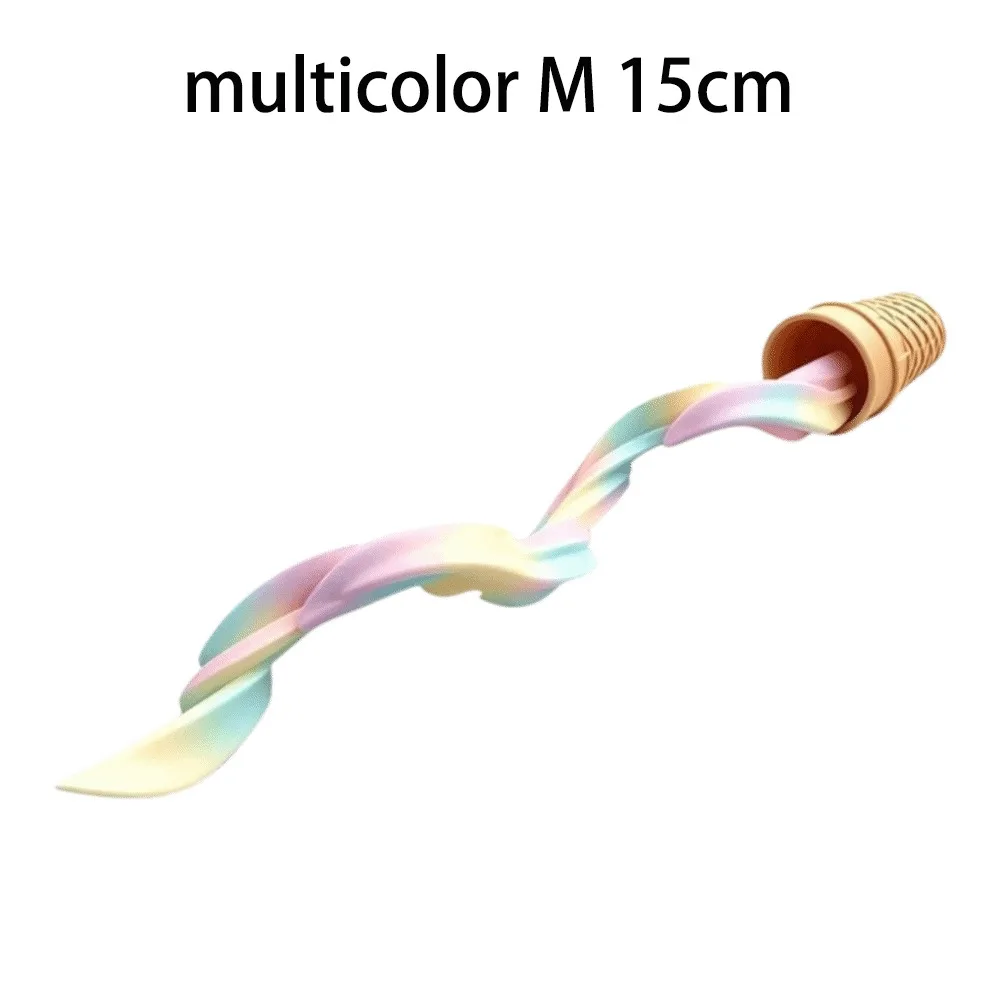 Retractable Structure Ice Cream Sword Curved Shape Colorful Cone Retractable Sword Smooth Surface Ice Cream Prank