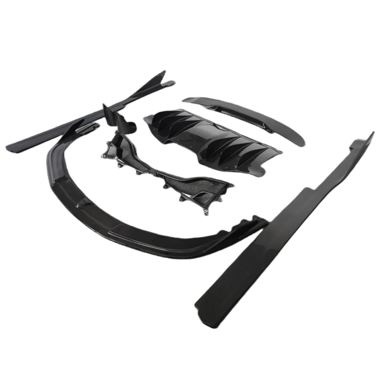 

Suitable for 11-13 Ferrari 458 modified body kit V-style carbon fiber front bumper lip rear diffuser side skirts rear spoiler