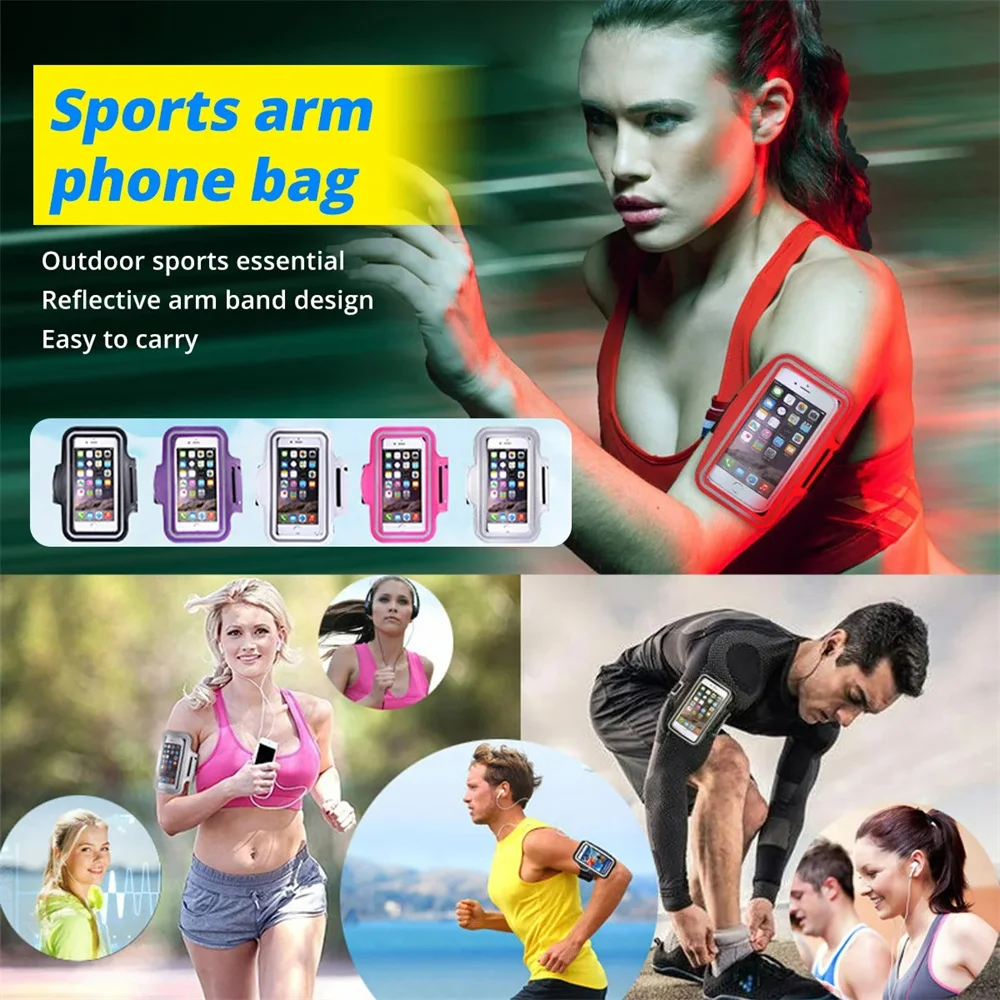 Neue universelle Outdoor-Sport-Armband-Handyhülle für iPhone 17 16 Xiaomi Samsung Huawei – Gym-Lauf-Handytasche Armband-Hülle – Detail 3