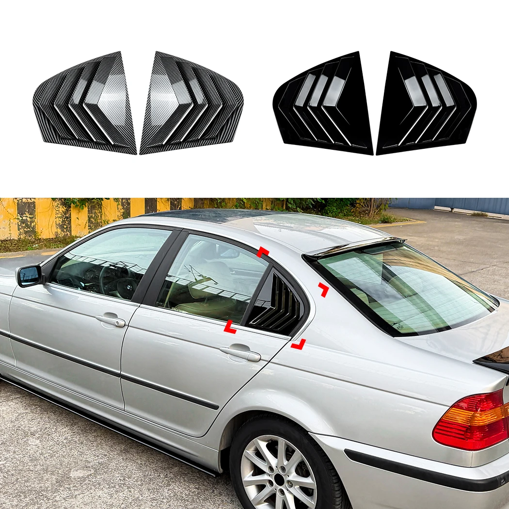 

Car Rear Side Window Louver Air Vents Windshield Decoration Cover For BMW 3 Series E46 Four Door 1998-2005 Car Styling