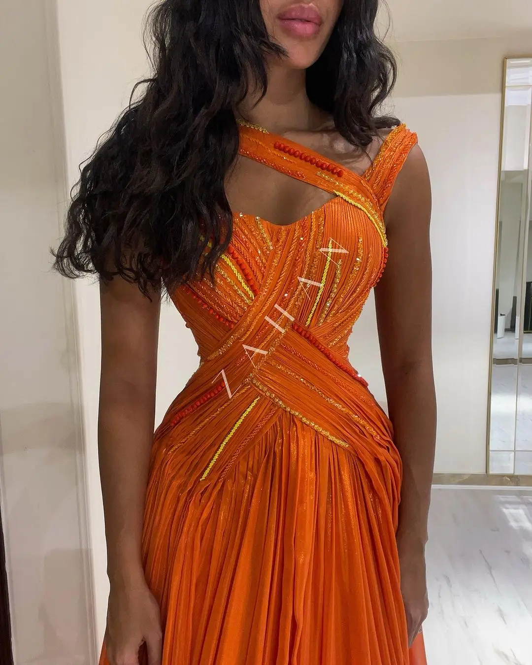 Vestidos largos de fiesta de tul naranja de cuento de hadas con hombros descubiertos y abertura lateral para mujer, vestido de fiesta, vestidos de