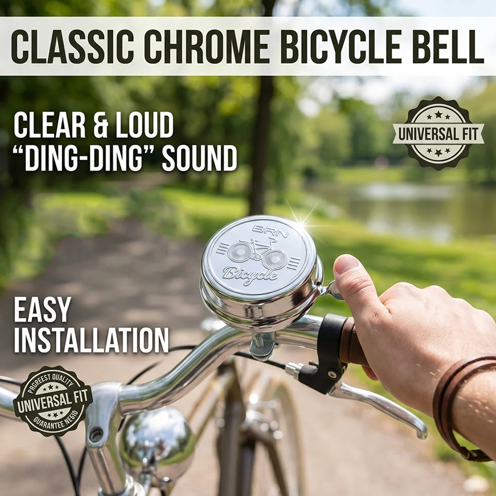 Outdoor-Fahrradklingel im Retro-Stil, Klassische Nostalgie-Glocke aus Eisen, Fahrradlenker-Türglocke, Fahrradzubehör, MTB-Horn