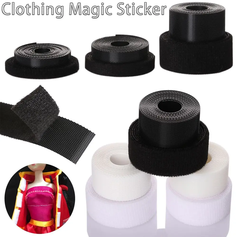 Newest Black/White DIY Clothing Accessories Doll Sewing Stickers Clothes Fastener Tape Paste Strap Magic Tapes Sticker