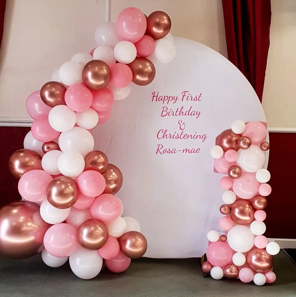 الأبيض لون نقي دائرة جولة خلفية غطاء مخصص المشارك الزفاف استحمام الطفل حفلة عيد ميلاد ديكور خلفية الصورة المرنة