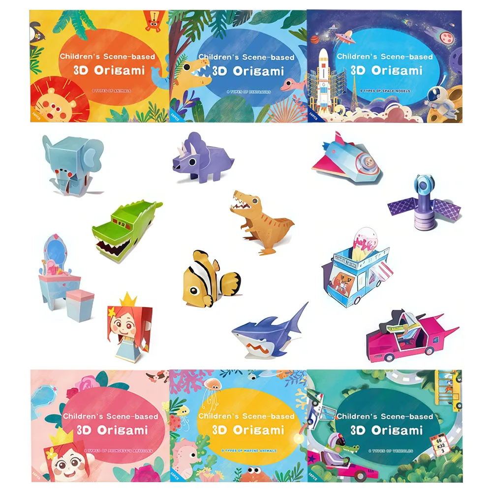 

DIY Pop-Up Origami Books, Children's Handcrafted Paper Models, Ideal for Early Learning, Parent-Child Activities or Gifts