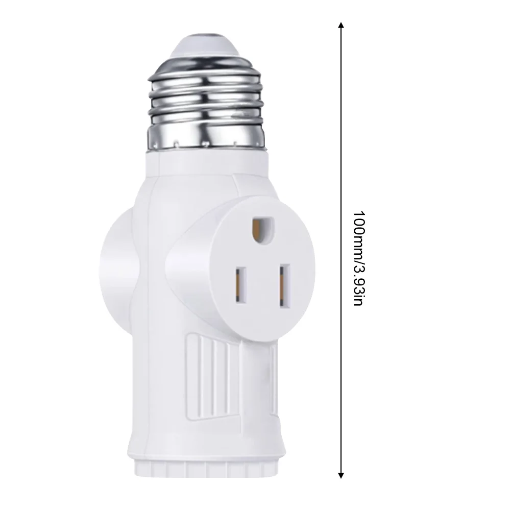 2Pcs Prong Light Socket to Plug Adapter Light Socket Adapter Light Bulb to 2/3 Prong Outlet Adapter Lamp Holder