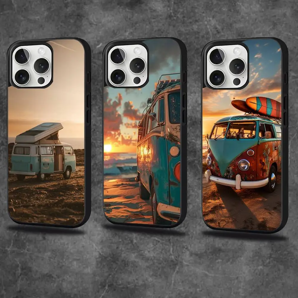 

Combi Van Surfs Phone Case For iPhone 17,16,15,14,13,12,11,Pro,Max,Plus,Mini,SE4,E Magnetic Magsafe Wireless Charging