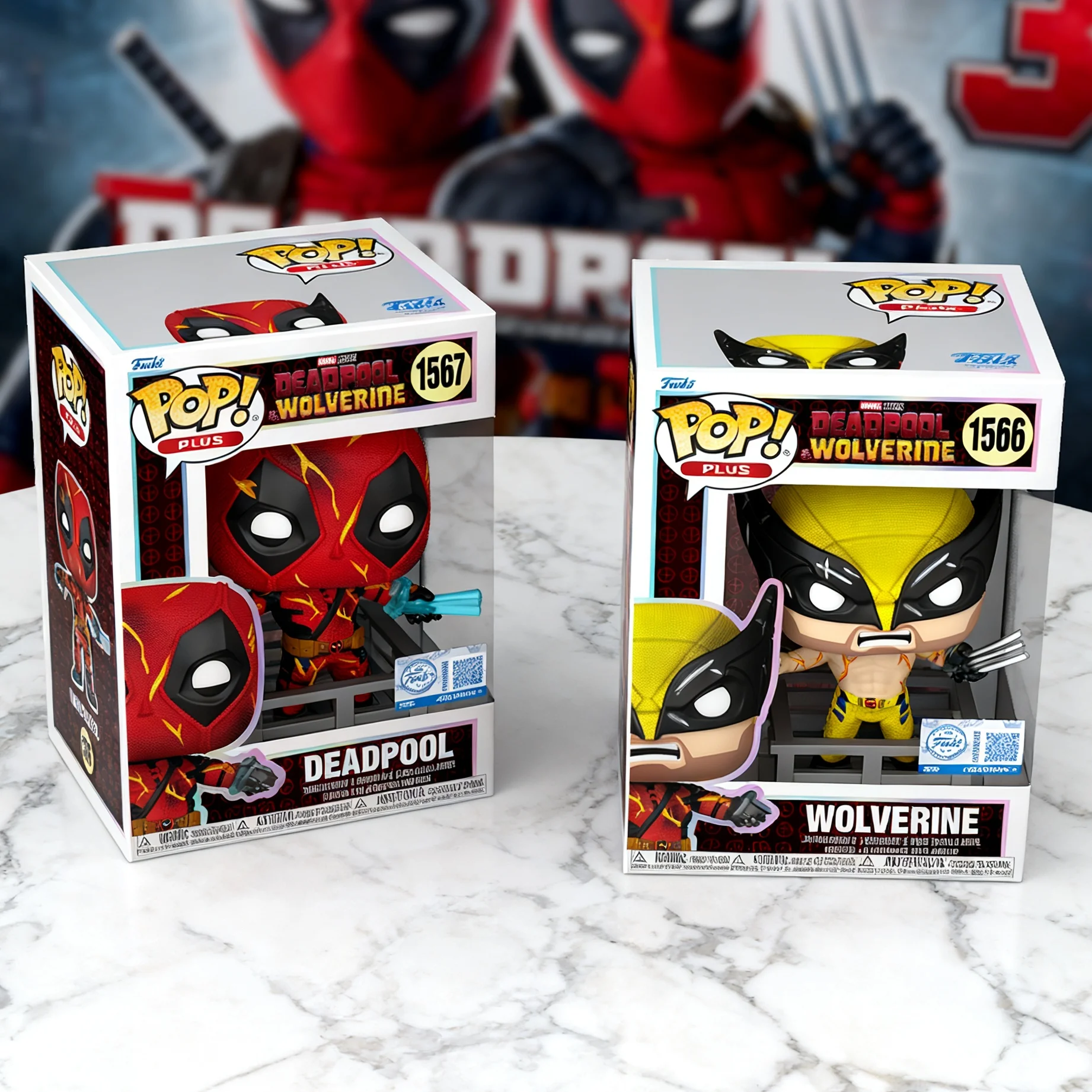 Figura Deadpool y Wolverine (Finale) ¡Funko Pop! Plus Marvel Deadpool 3 Edición limitada Modelo Juguete Coleccionable Regalo de cumpleaños