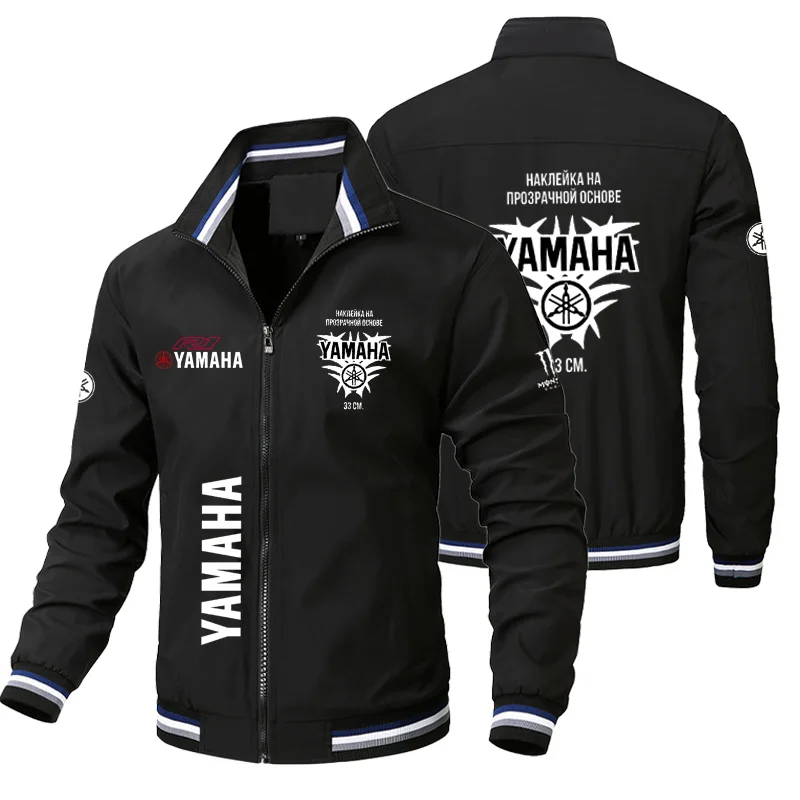 Men's Zipper Racing Sports Jacket, Windproof Waterproof Casual Coat, Multi-use Outerwear for Outdoor, Fishing & Daily Leisure