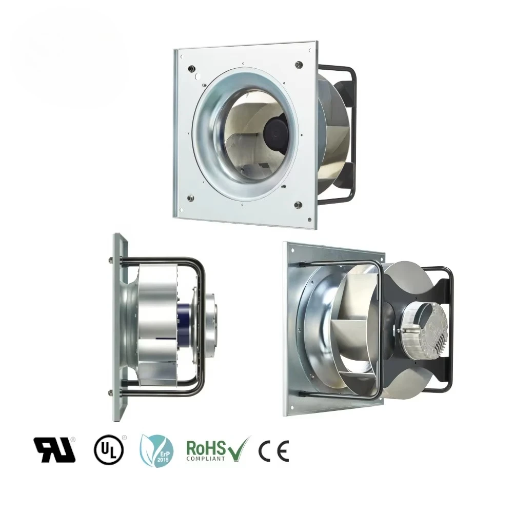 Radialventilator, Kunststoffhalterung, 230 V, Kanalventilator, freistehend, IP55, OEM 450 mm, Hochdruck, 650 Pa, EC-Motor