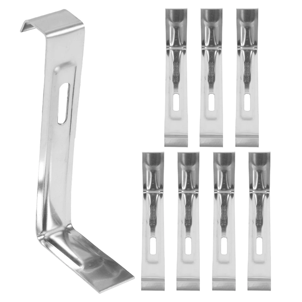 

8 Pcs Snow Hook Roof Clip Non-skid Clips Gaiwa Metal Non- Stainless Steel Clamp