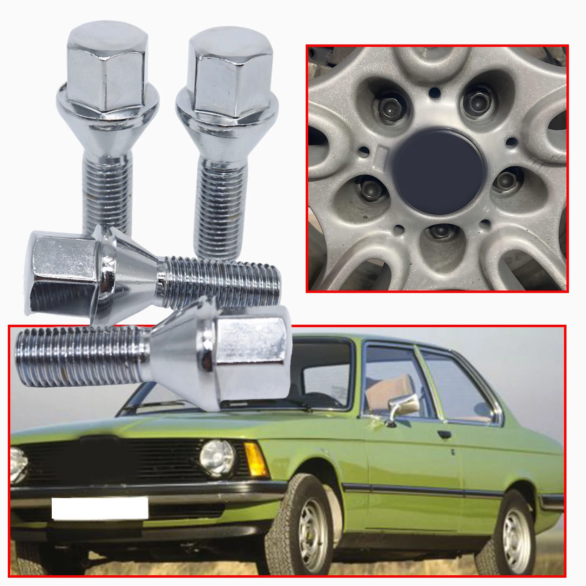 

4/5pc Car Wheel Tyre Nut Stud Lug Bolt Screw Replace Longer 36130141574 for BMW E81 E87 E39 E12 E21 E30 E36 E46 E90 E91 E92 E93
