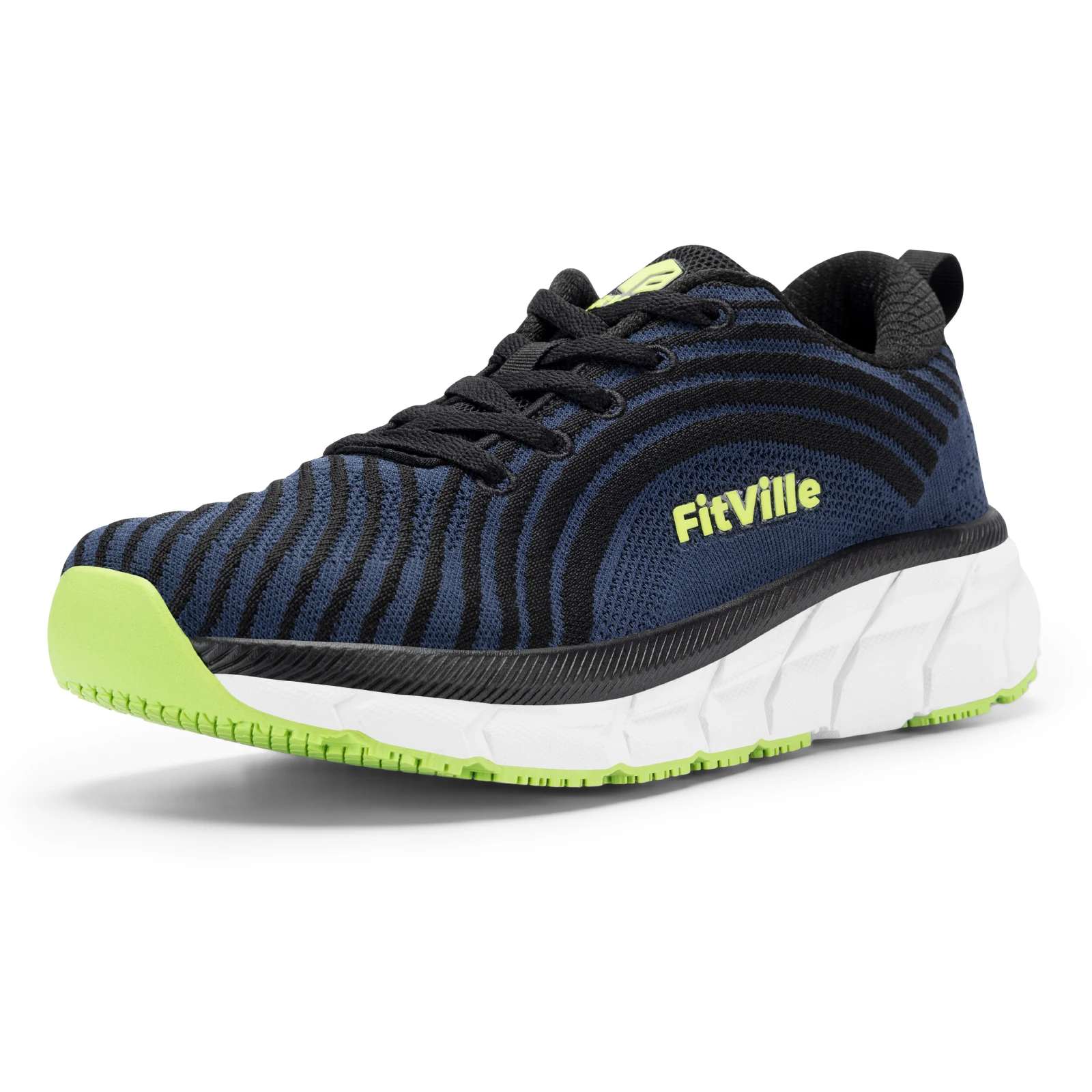 FitVille Schuhe mit breiter Zehenbox für Damen, atmungsaktive, breit geschnittene Laufschuhe, leicht, für geschwollene Füße mit gepolsterter Schmerzlinderung. – Detail 33
