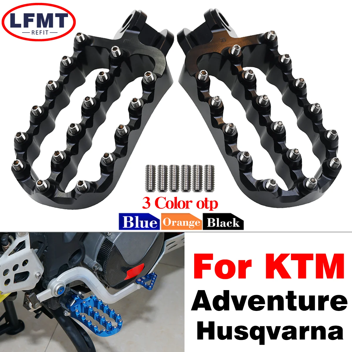 For KTM Adventure R Supermoto T SMC SMR S 690 790 890 990 1050 1090 1190 1290 Motorcycle CNC Lengthen Footrest Pedals Foot Peg