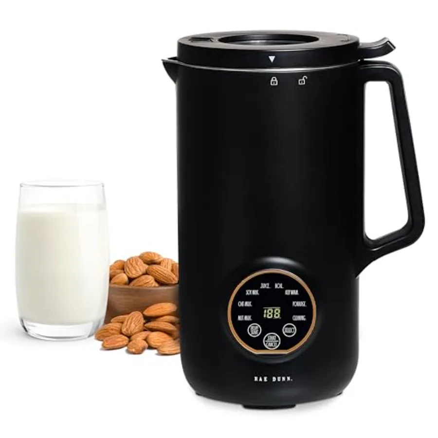 

8-in-1 Nut and Plant Milk Maker Almond Oat Soy and More 800ml Cold/ 700ml Hot Automatic Delay Start Self-Clean Includes Stirrer