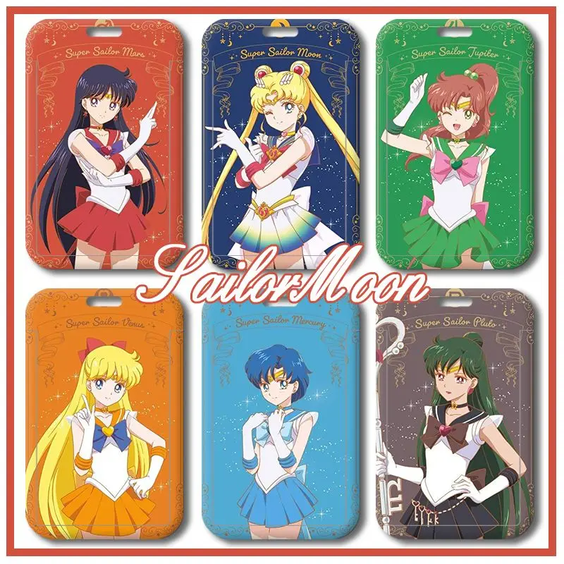 Sailor Moon Hino Rei Kino Makoto Ferrule  Card Protector Student Campus Card，Meal Card, Bus Access Control, Metro Card, Gift