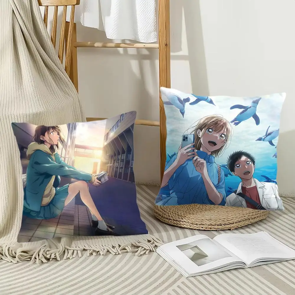 Blue B-Box Anime Cushion Cover Pillow Case Short Plush Square Throw Pillow Covers Pillowcase Sofa Home Decor Gift