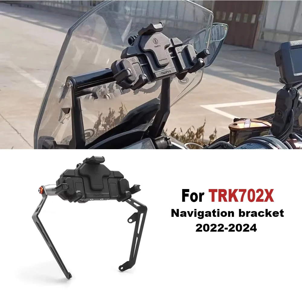 

For Benelli TRK 702 702X 2022 2023 2024 Motorcycle GPS Navigation Holder Phone Bracket Shock Absorber Support TRK702 TRK702X