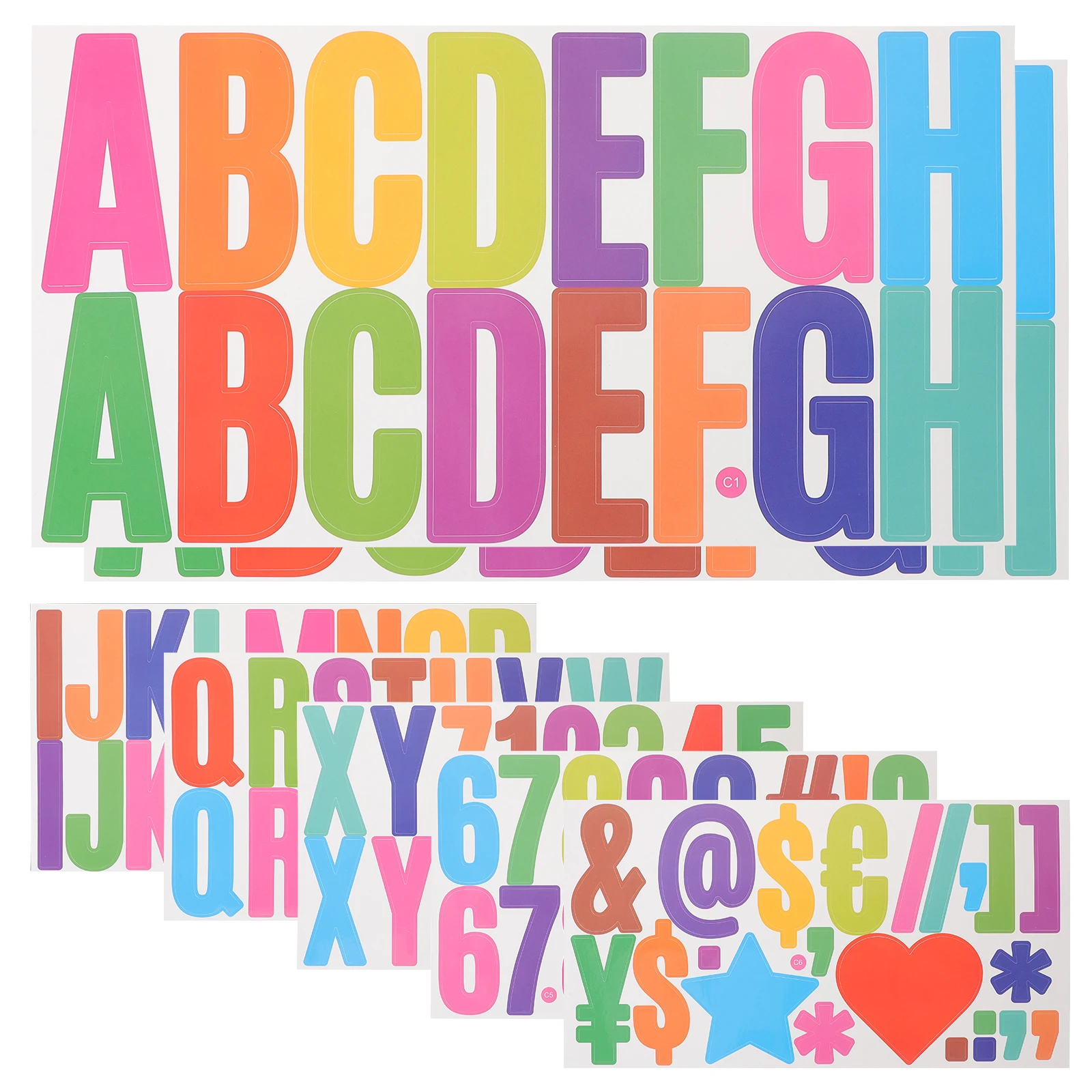 

2 Sets Letter Stickers Zahlenaufkleber Wunschtext Buchstabenperlen Bulletin Board