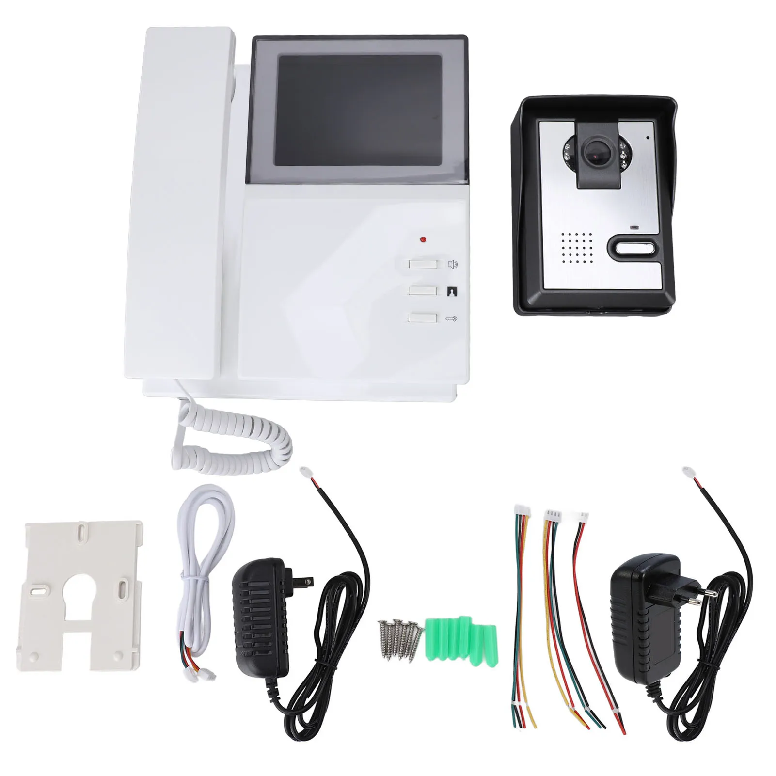 Video Doorbell Intercom System Low Power Consumption 4.3 Inch Color Digital LCD Anti Interference for Apartment