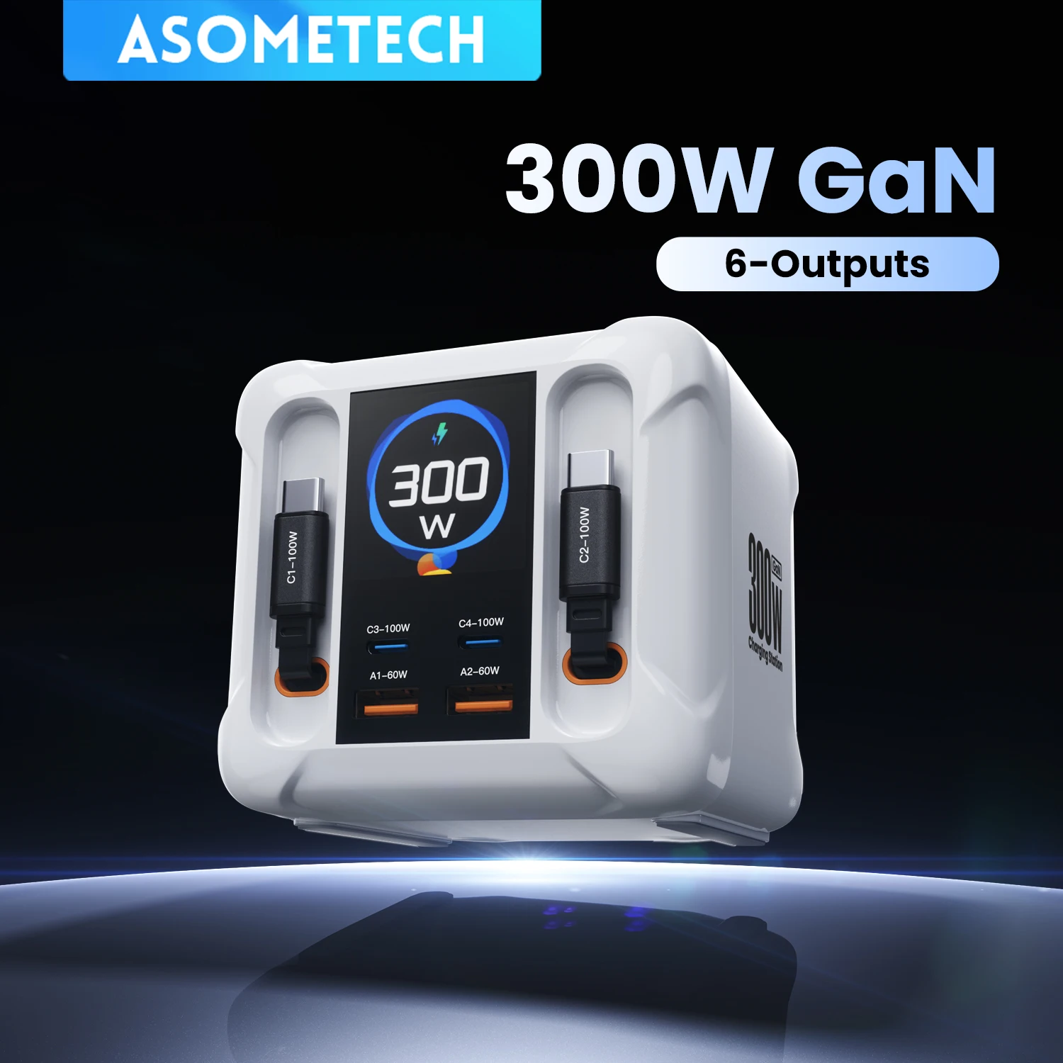 asometech-estacion-de-carga-usb-c-de-escritorio-de-300w-2-cables-retractiles-tipo-c-de-100w-pantalla-tft-cargador-usb-gan-para-macbook-iphone
