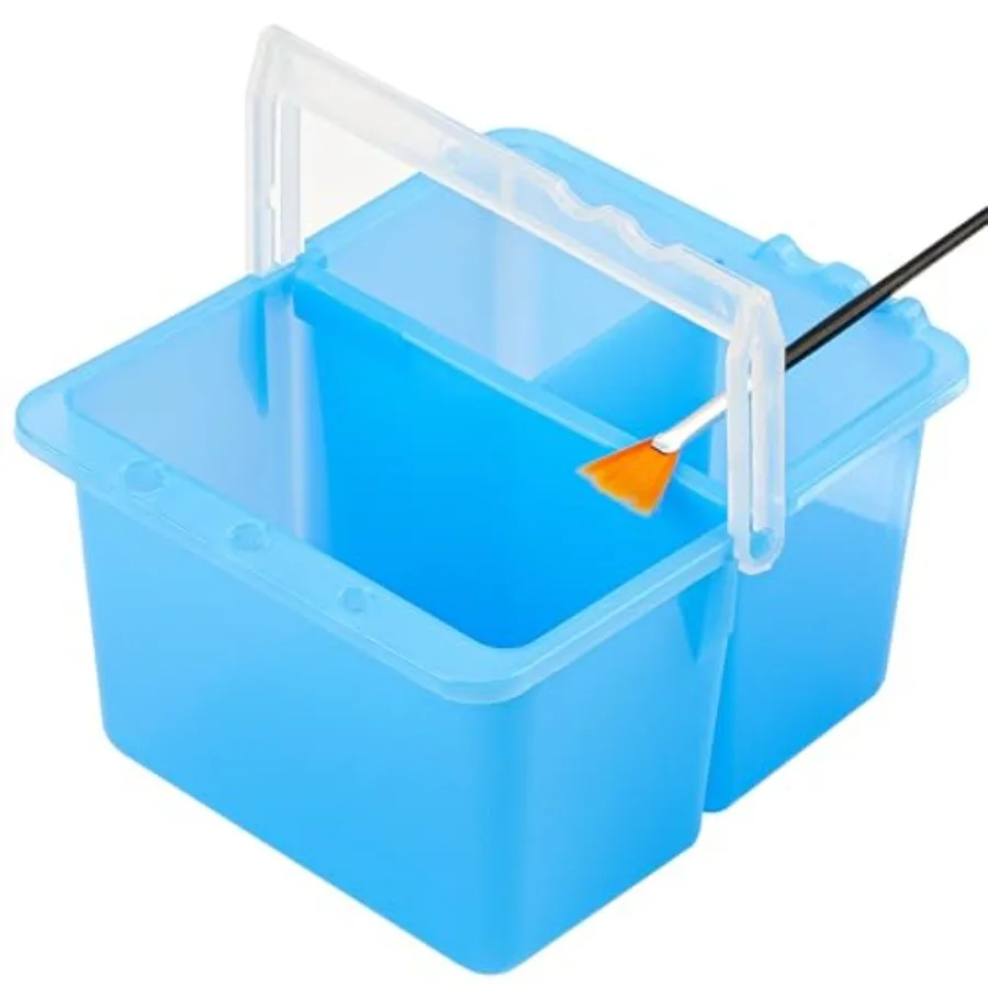 Brush Washing Bucket, Plastic Double Detachable Pen Cleaner, Watercolor Art Paint Storage, Multifunction Paint Brush Washing Bu